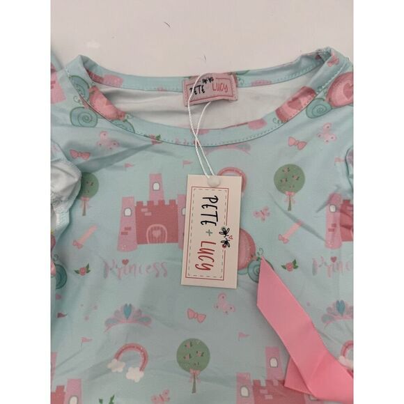 Pete By Lucy Girl's Size 2T Tutu Party Dress Blue/White NWT - Picture 4 of 5